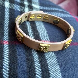 Rustic Cuff Pink and Gold Bracelet